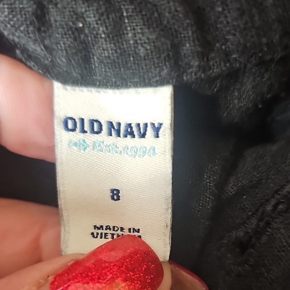 Old Navy Women's Charcoal High Waist Linen/Rayon Shorts Size 8 - Picture 2 of 8